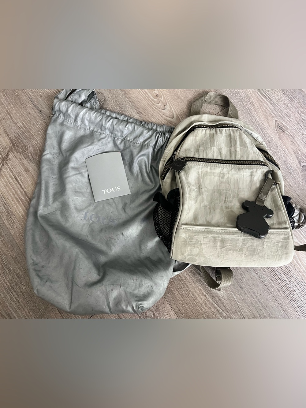 TOUS Neli Cubik Beige/Ivory Backpack